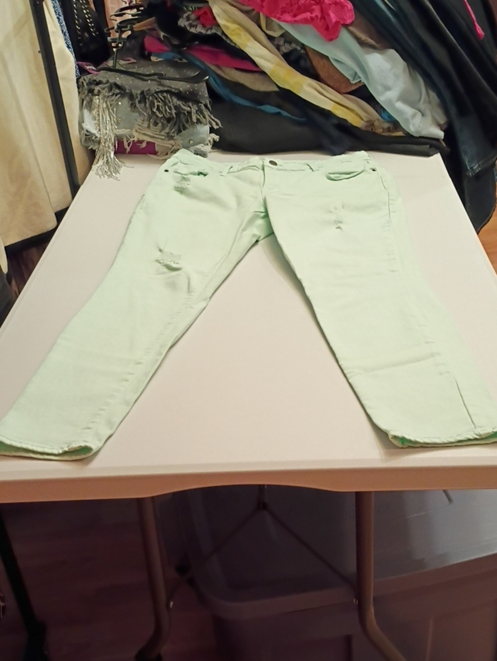 Old Navy Mint Green Rockstar Midrise Skinny Jeans for Women